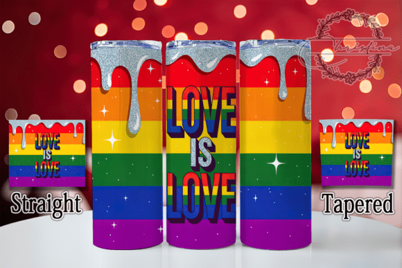 Download Love is Love LGBTQ Pride Tumbler Wrap - Pride tumbler Collection