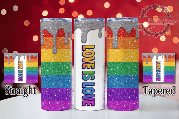 Download Love is Love LGBTQ Pride Tumbler Wrap - Pride tumbler Collection