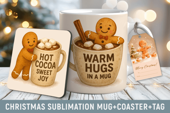 Download Christmas Sublimation Mug Wrap, Coaster - Sublimation mug wrap Collection
