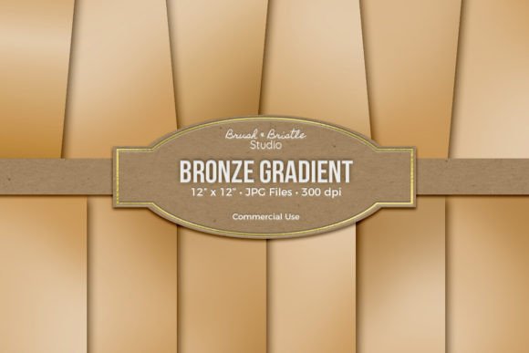 Download Bronze Metallic Gradient Digital Paper - Bronze metallic Collection