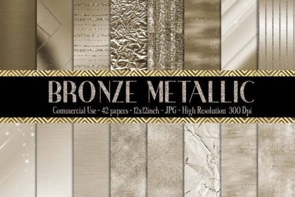 Download Bronze Metallic Foil Digital Papers - Bronze metallic Collection