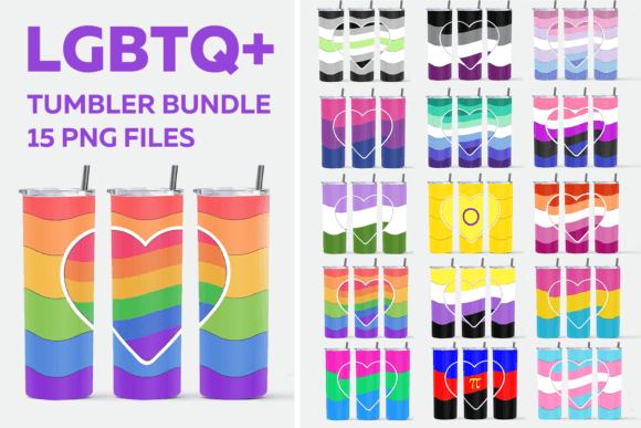 Download LGBTQ Tumbler Bundle, Pride Tumbler Wrap - Pride tumbler Collection