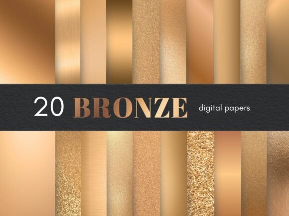 Download Bronze Metallic Digital Papers - Bronze metallic Collection